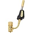 gohantee Propane MAPP Gas Turbo Torch Tips with Self Ignition Trigger Adjustable Regulator Torch Compatible with MAPP MAP Pro Propane CGA600 Cylinder for Welding, HVAC, Brazing, Barbecue or Plumbing