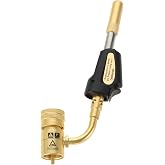 Propane MAPP Gas Turbo Torch Tips with Self Ignition Adjustable Regulator | Compatible with MAPP MAP Pro Propane CGA600 Cylinder for Welding, HVAC, Brazing, Barbecue or Plumbing