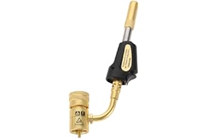 gohantee Propane MAPP Gas Turbo Torch Tips with Self Ignition Trigger Adjustable Regulator Torch Compatible with MAPP MAP Pro Propane CGA600 Cylinder for Welding, HVAC, Brazing, Barbecue or Plumbing