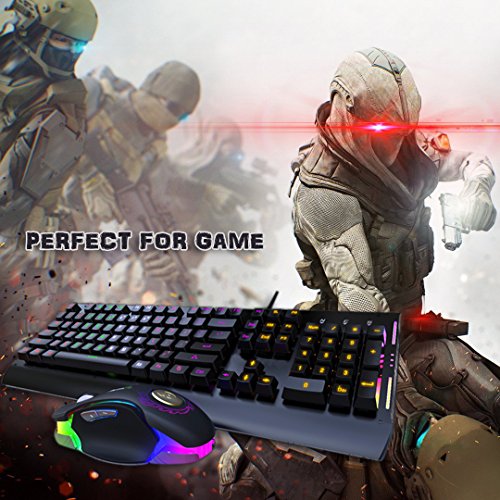 Gaming Mouse,Powpro Gfun PP-BM600 Gaming Mouse 250-4000 DPI Ergonomic Comfortable Grip High Precision Computer Mouse
