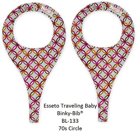 Binky Bib | Pacifier Bib | Multipurpose Bib (70s circle)