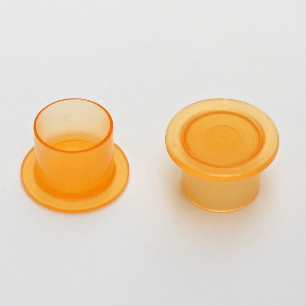 1000pcs Tattoo Ink Caps Professional Tattoo Ink Cups With Base, Caps Plastic Pigment Cups Caps Tattoo Supplies (13 * 11mm)
