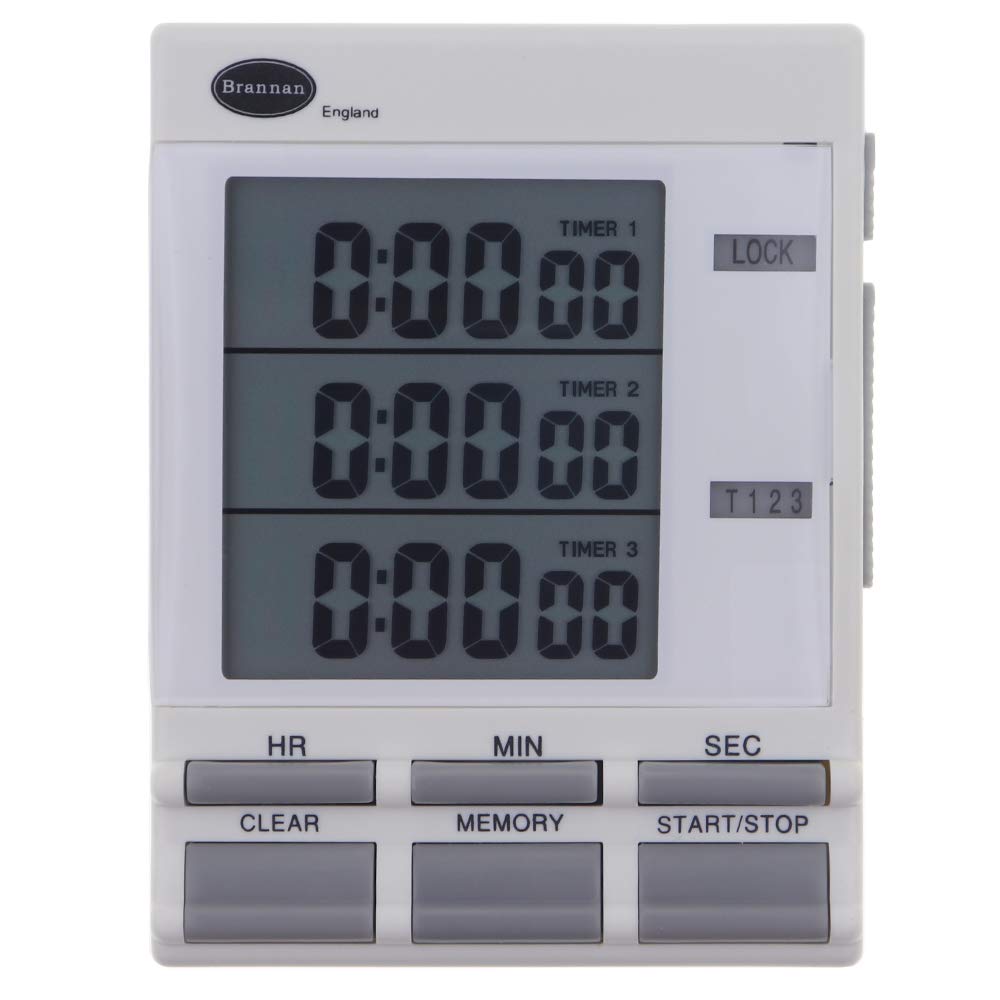 Brannan Digital Triple Kitchen Timer and Clock with