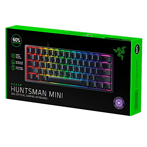 Razer-Huntsman-Mini-Purple-Switch-Teclado-compacto-para-juegos-al-60-procentos-con-interruptores-opto-mecanicos-tapas-de-teclas-PBT-cable-USB-C-desmontable-QWERTY-US-Layout-Negro