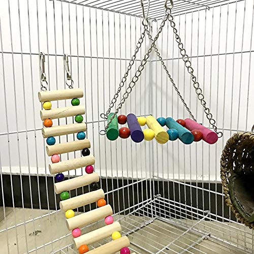 squirrel hamster sugar glider hammock 3 piece set hanging nest swing birds chew toy for mice small pet animal bed rattan parrot hedgehog considerate design cage house bridge toys chinchilla warm ladde - Thumbnail 6