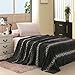Plazatex Animal Prints MicroPlush Leopard King Blanket Gray & Black