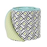 Lolli Living Bumper – Charcoal Triangle – Crib Bumper With Cotton Shell, Reversible Design, Comfortable Protective Padding With Secure Ties, Fits Standard Crib