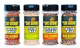 All Natural Paleo Spices GOURMET Set - No MSG, No Artificial Preservatives And Gluten Free - Perfect For Grilling, Baking, Roasting, Sautéing - 4 Pack Blend - By The Cave Gourmet