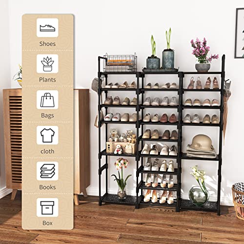 WEXCISE Tall Shoe Rack Organizer 9 Tiers 5055 Pairs Large Shoe Rack