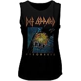 Def Leppard English Rock Heavy Metal Band Faded Pyromania Ladies Muscle Tank Top