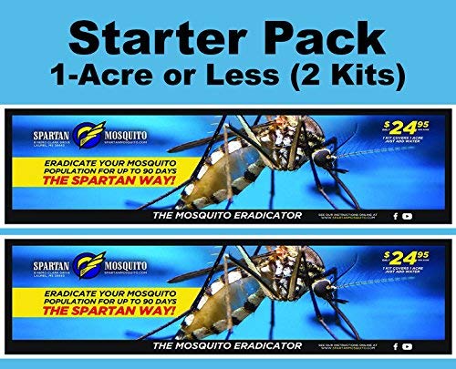SPARTAN MOSQUITO ERADICATOR Control 1-Acre Starter Pack; Best Whole Yard Outdoor Killer Barrier Solution; More Effective Than ShortTerm Insect Repellent MosquitoFree Backyard Garden Patio SPARTAN MOSQUITO ERADICATOR Control 1-Acre Starter Pack; Best Whole Yard Outdoor Killer Barrier Solution; More Effective Than ShortTerm Insect Repellent MosquitoFree Backyard Garden Patio