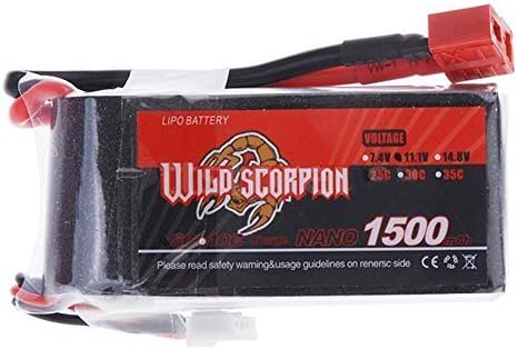 Lipo Battery - Wild Scorpion 1500mAh 25C MAX 35C 3S T Plug Lipo Battery for RC Car Plane