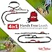 Hands Free Bungee Leash + Dual Dog Leash Coupler Kit Multifunctional + Retractable Traffic Jogging Hiking Leash & Reflective Pet Leash • Adjustable Body System + Padded Handles • Take Yankee