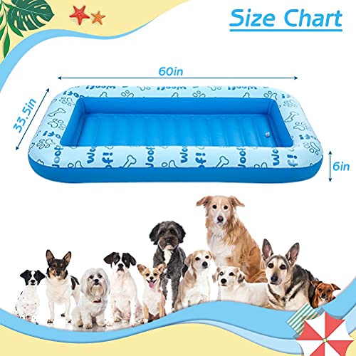 BINGPET Inflatable Dog Pool Float Dog Raft for Pool and Lake in Summer, Durable and Foldable