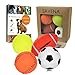 Savena Squeaky Dog Ball -New Upgrade Made by Non-Toxic Odorless Environmental Material No-Stuffing Toy Bite Resistant Including an EBook