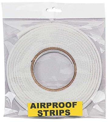 5.5 Yards x 3/8" Roll Of Self-Adhesive Foam Weather Stripping for Doors and Windows