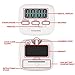 HAOBAIMEI Digital Kitchen Timer, Simple Operation, Minute Second Count Up and Countdown, Loud Alarm, Low Energy Consumption, Magnetic Backing, Stand, White, Batteries Included (2)