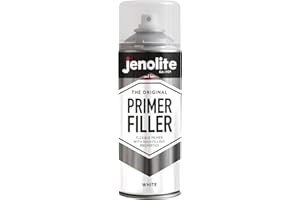 JENOLITE Primer Filler Aerosol Paint | WHITE | Flexible Primer with High Filling Properties | Fills Small Dents & Scratches for Smooth Finish | 400ml (13.5fl oz)