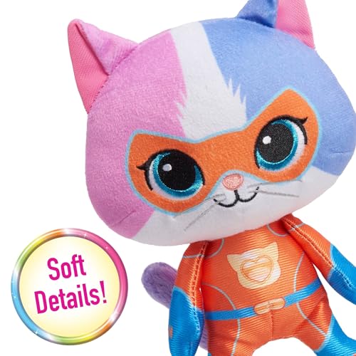 Just Play Disney Junior SuperKitties Small Plush Stuffed Animal, Buddy, Kitten, Kids Toys for Ages 2 Up
