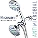 AquaStar Elite 3-in-1 High-Pressure 48-mode Spa Shower Head Combo with Anti-Clog Jets for More Power & Less Cleaning! Extra-Long 5 ft. Stainless Steel Hose. All Chrome Finish