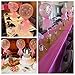 Pink Polka Dot Balloons Table Centerpieces Set Tutu Tulle Balloons With Column Base Kit for Baby Shower Girl Wedding Birthday Party Table Decorations