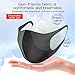 5 Pack Face Masks, 10 Replacement N95 Reusable Mask Filter, Air Filtration Mask Anti Dust Face Mouth Masks Particulate Mask for Smoke, Black Face Mask for Cycling, Sport, Travel, Daily Life