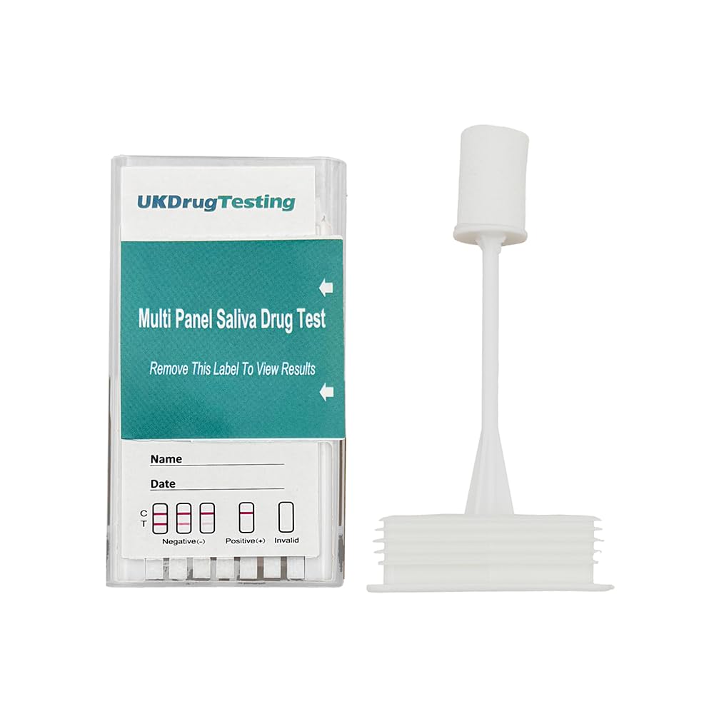 UKDrugTesting 7 Panel Ultra Workplace Drug and Alcohol Saliva Drug Testing Cube 6-MAM