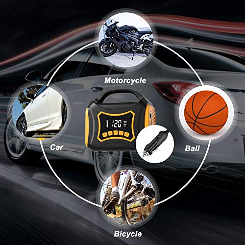 Rovtop Tire Inflator Air Compressor Partable Air Pump 12V DC / 110V AC, Dual Electric Power