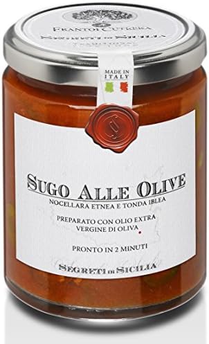 Black and green olives tomato sauce - Sicilian recipe - 10.23 oz