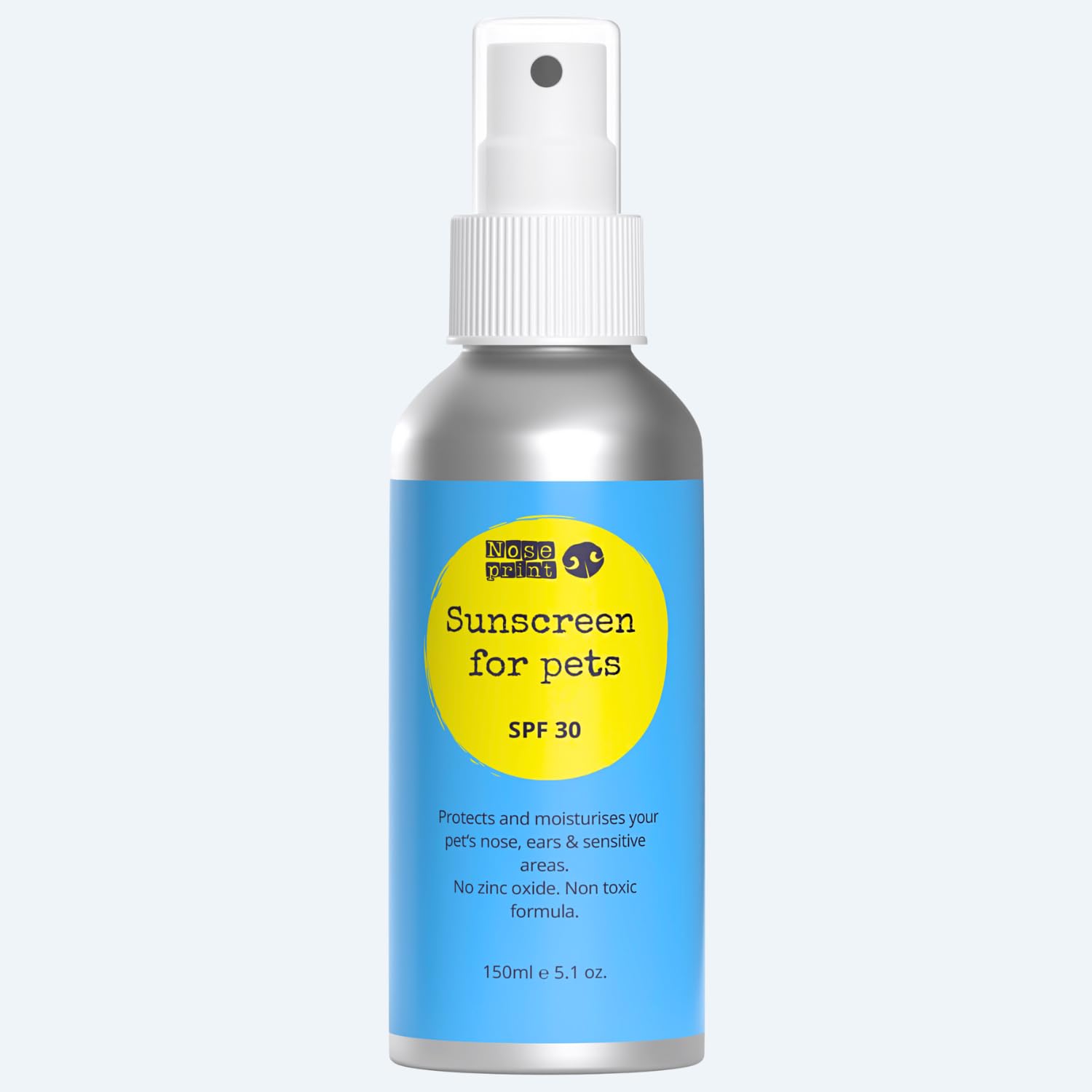 Noseprint SPF 30 Pet Sunscreen Lotion Bottle Sun Protection For Pets 150 ML | Moisturising Sunscreen For Dogs And Cat Non-Toxic Formula Dog Nose | Dog Paw Balm Sun Cream Balm | Dog Sun Protection