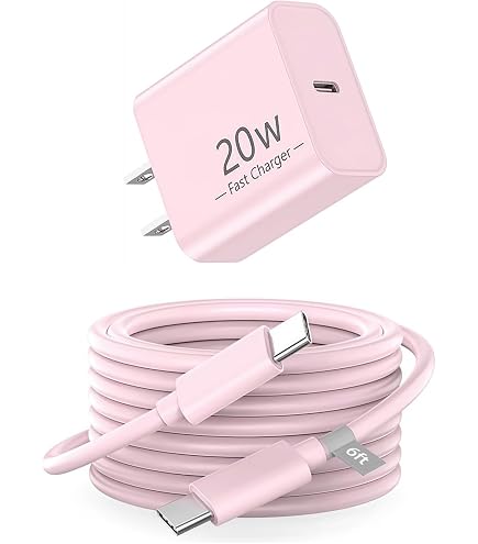 Amazon.com: 3ft USB C Cable Pink Charger Cord Compatible with iPad
