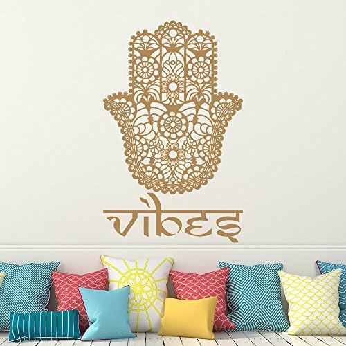 Wall Decal Hamsa Vinyl Sticker Decals Home Decor Vibes Hamsa Hand Eye Indian Buddha Yoga Fatima Ganesh Lotus Patterns Art Bedroom Dorm x189