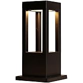 SLAWA Modern Outdoor Post Light Fixture, LED Outdoor Column Lights with Aluminum housing IP55 Waterproof Square Pillar Lights