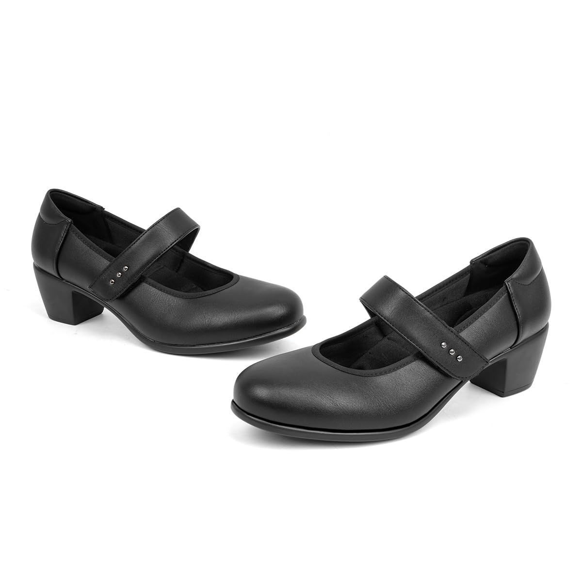 VJH confort Women's Mary Jane Pumps Low Block