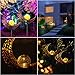 YUNLIGHTS Garden Solar Lights Pathway Outdoor Moon Crackle Glass Globe Stake Metal Lights,Waterproof Warm White LED for Lawn,Patio or Courtyard