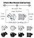 JOERICA 8 Pairs Stud Earrings for Women Men 316L Stainless Steel Hypoallergenic, Piercing Plugs Design, CZ Inlaid, Stylish & Comfortable Jewelry, Perfect for Sensitive Ears, Everyday Wear 3-8mm
