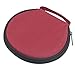 Red Nylon 20 Capacity Round Wallet Case Storage Holder for Disc CD DVD VCD
