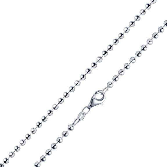 MATERIA 2,7mm Kugelkette Silber 925 hochglänzend - Halskette Damen Collier in 40-70cm mit Box #K10