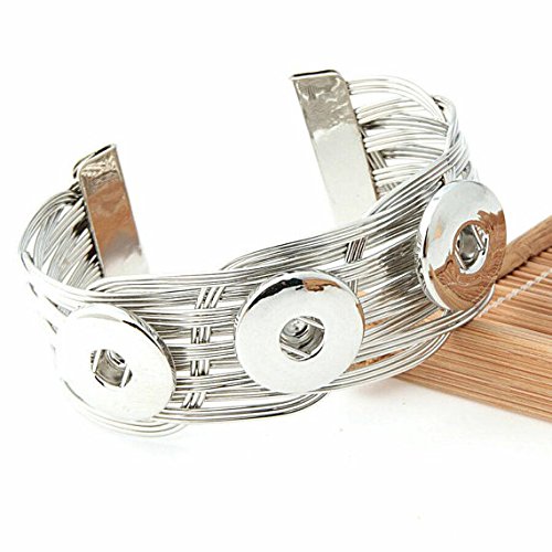 Simple Ever Snap Bracelet Fit for 18mm DIY Snap Ginger Noosa Charms Pack of 2