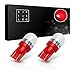 SIRIUSLED Super Bright 1W 360 Degree Projector LED Bulbs for Interior Car Lights Gauge Instrument Panel Dome Map Side Marker Door Courtesy License Plate T10 168 192 194 2825 W5W Red