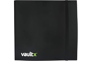 Vault X Binder - 12 Pocket Trading Card Album Folder - 480 Side Loading Pocket Binder for TCG (Black)