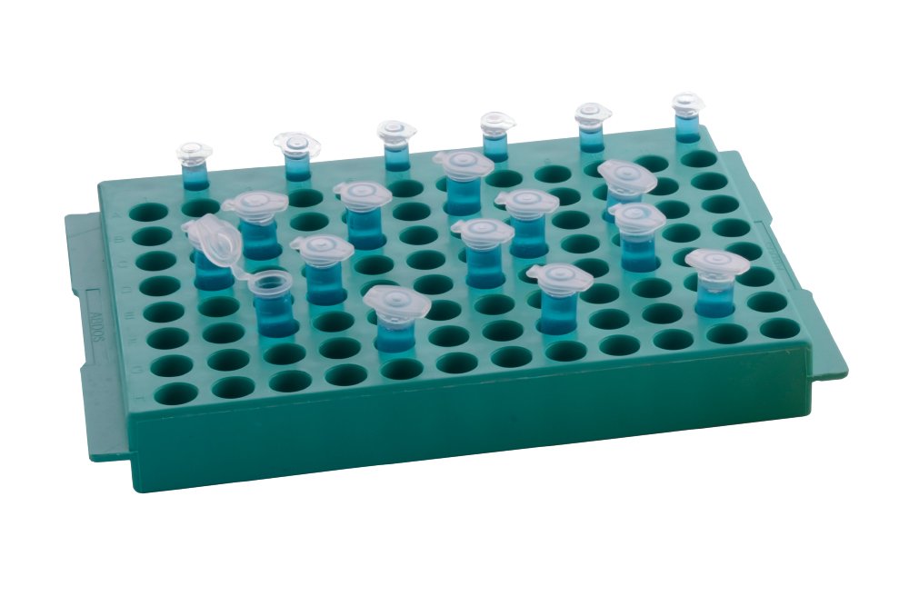 Neolab 4 0009 Reversible Rack for Reaction with Lid 96 Spots, 1.5/2.0/0.5 ml