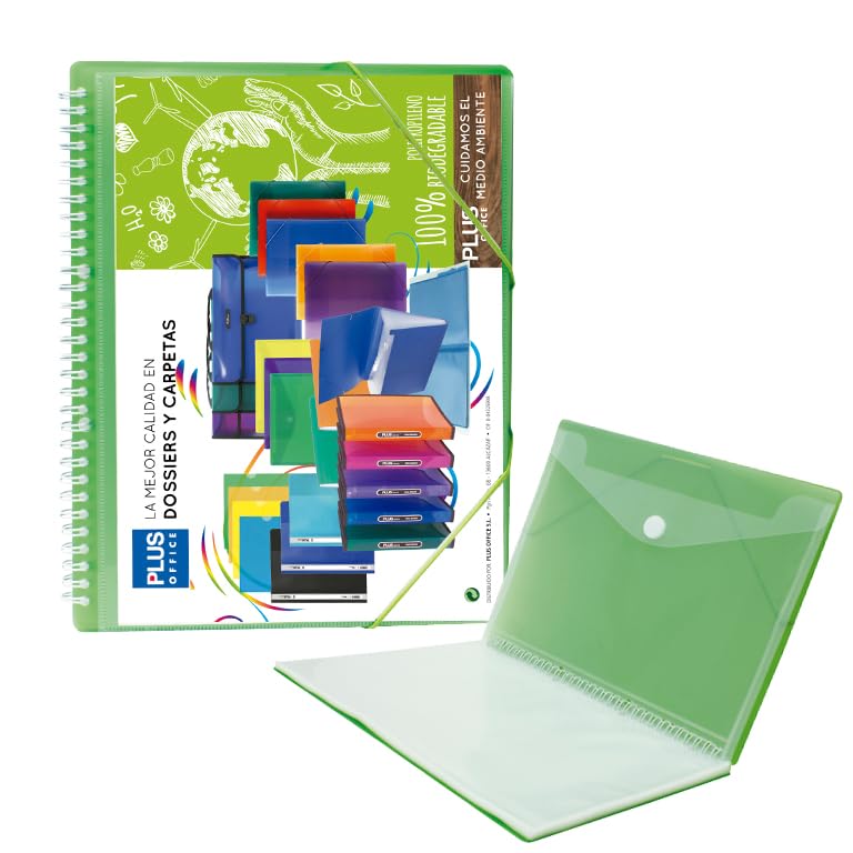 Plus Office Brand File Folder Cover Plus Rubber 20F Green