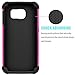 Tekcoo for Galaxy S6 Case, [Tmajor Series] [Hot Pink/Black] Shock Absorbing Hybrid Rubber Plastic Impact Defender Rugged Slim Hard Case Cover Shell for Samsung Galaxy S6 S VI G9200 GS6 All Carriers