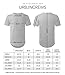 URBANCREWS Mens Hipster Hip Hop Basic Solid Longline T-Shirt Red XLarge