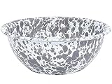 Enamelware Bowl, 20 ounce, Grey/White Splatter (Single)