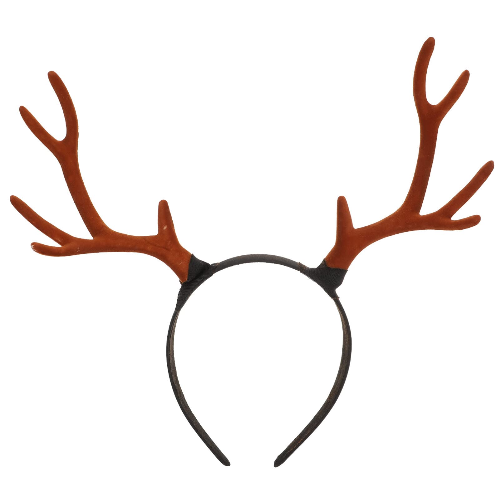 Ciieeo 1Pc Brown Christmas Antler Headband Reindeer Antler Headband Deer Antlers Hairhoop for Christmas Party Supplies