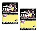 Boise Fireworx Color Copy/Laser Paper, 20 lb, Letter Size (8.5 x 11), Crackling Canary, 500 Sheets (MP2201-CY) - 2-Pack