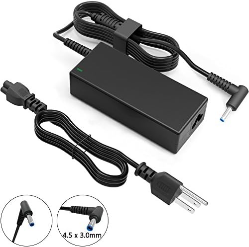 65W 45W Adapter Charger for HP ChromeBook 14 Pavilion 15 17 Series ProBook G3 Series Notebook Spectre X360 Stream 11 13 14 Elitebook Folio G1 Power Supply Cord with 4.5x3.0mm Blue Connector Tip