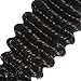 Deep Wave Human Hair 4 Bundles Brazilian Virgin Hair Weave Bundles Deep Curly 12A Grade Unprocessed Hair Extensions Natural Black 20 22 24 26 inch 100g/pc